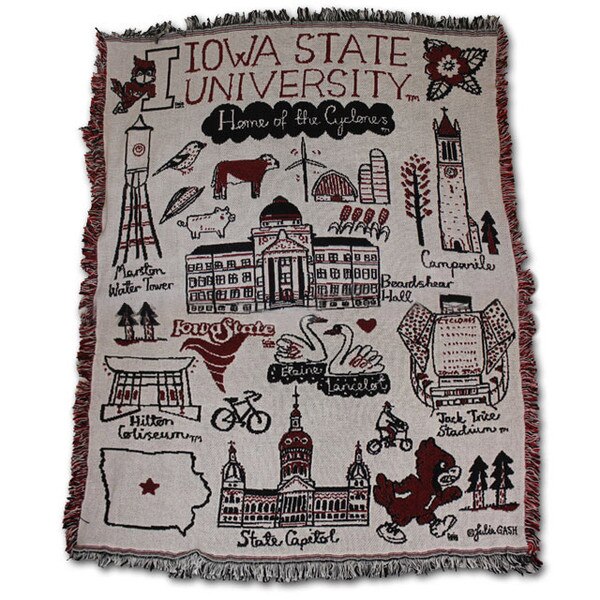 Julia Gash Iowa State University Afghan (48 in x 60 in)